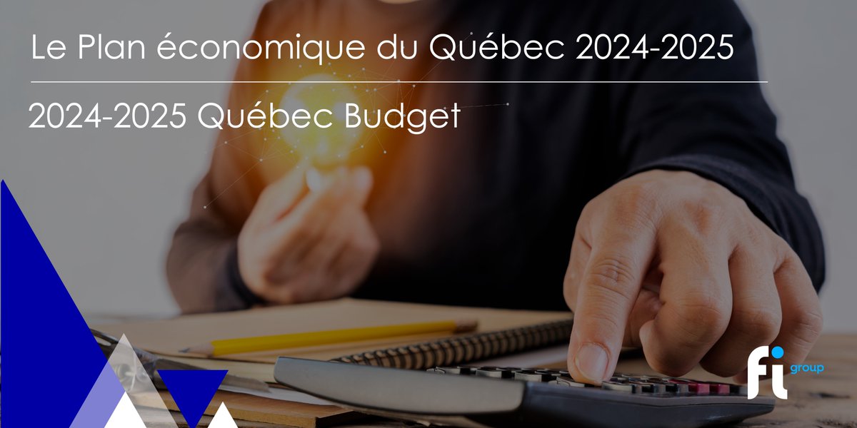 💡💰 The new Budget Plan for Quebec was published by the Ministry of Finance on March 12, 2024, following the speech by the Minister of Finance, Eric Girard.

Get the full overview on our website: ca.fi-group.com/le-plan-econom…