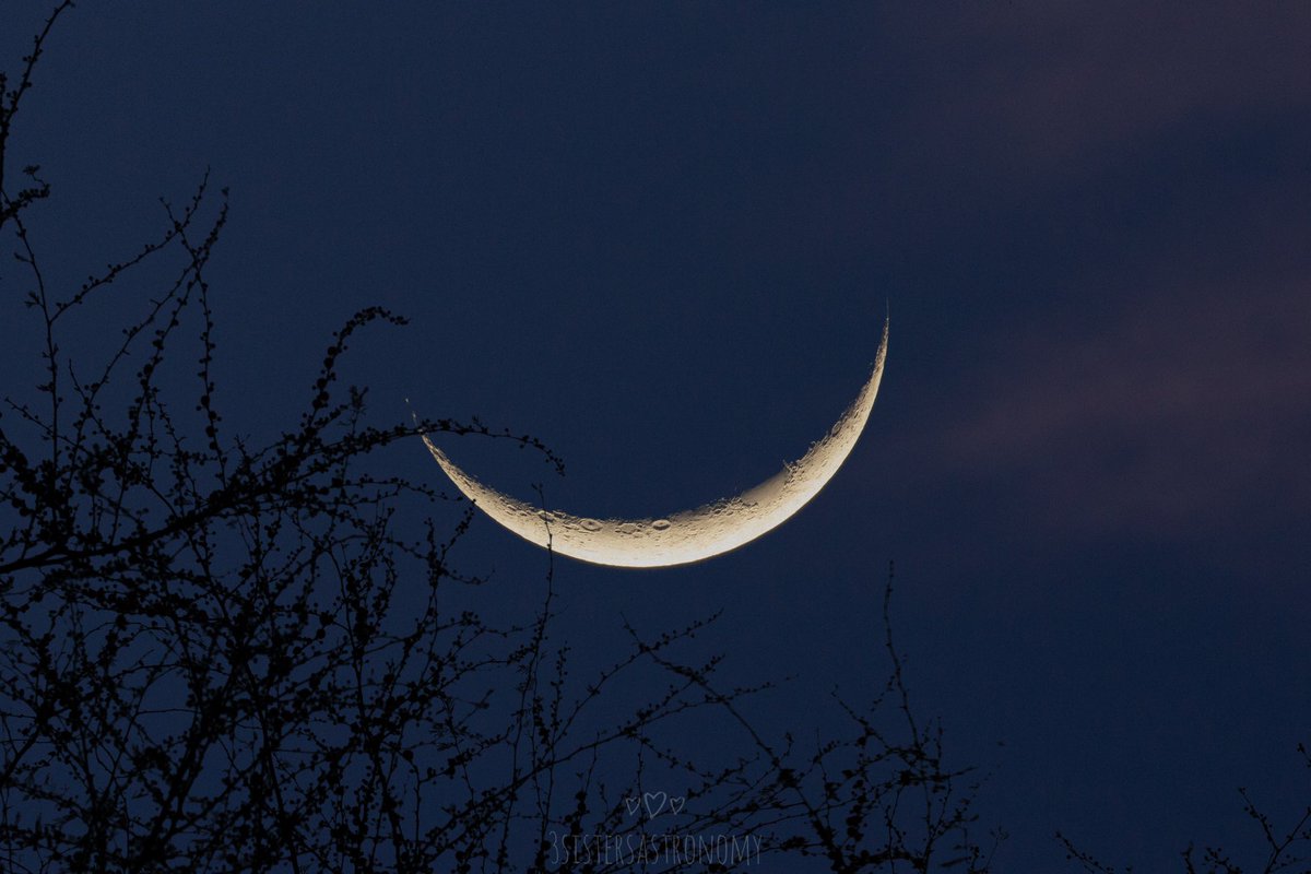 3SistersAstronomy (@3sistersastro) on Twitter photo On Tuesday night, J3 pointed out the moon peeking through some clouds on our way home from jiu-jitsu. I had to grab J2’s camera & capture it while the sun was setting. While processing this, I couldn’t help but think of <a href="/AstroLarge/">Astro Large</a>. RIP, astro legend!
Waxing Crescent 11% On Tuesday night, J3 pointed out the moon peeking through some clouds on our way home from jiu-jitsu. I had to grab J2’s camera & capture it while the sun was setting. While processing this, I couldn’t help but think of <a href="/AstroLarge/">Astro Large</a>. RIP, astro legend!
Waxing Crescent 11%