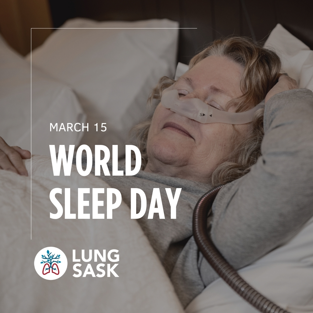 Happy #WorldSleepDay😴 Do you snore loudly? Do you feel tired during the day? Many are unaware they have sleep apnea. Learn about Sleep Apnea, our programs, and support: lungsask.ca/lungs/lung-dis… 📖 Read Dave's life-changing story: lungsask.ca/.../lung-ambas…