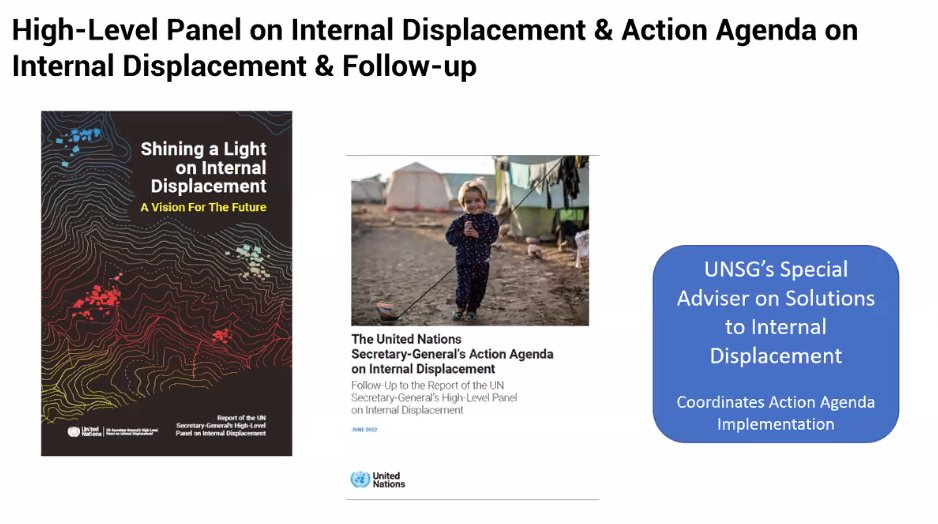 Closing keynote by @UNPiper, reflecting on the massive effort to transform solutions for internal displacement since the High Level Panel's report in 2022. Much work still to be done ahead given increased numbers (Gaza, Sudan, more) and continued invisibility of IDPs #IDPConf24