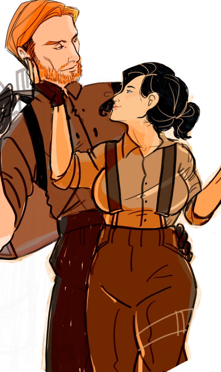 lilithsaur's tweet image. #gingerrose as mechanics! Second pic was a gift fro @sarasjustpeachy 🥰
#lilithART
