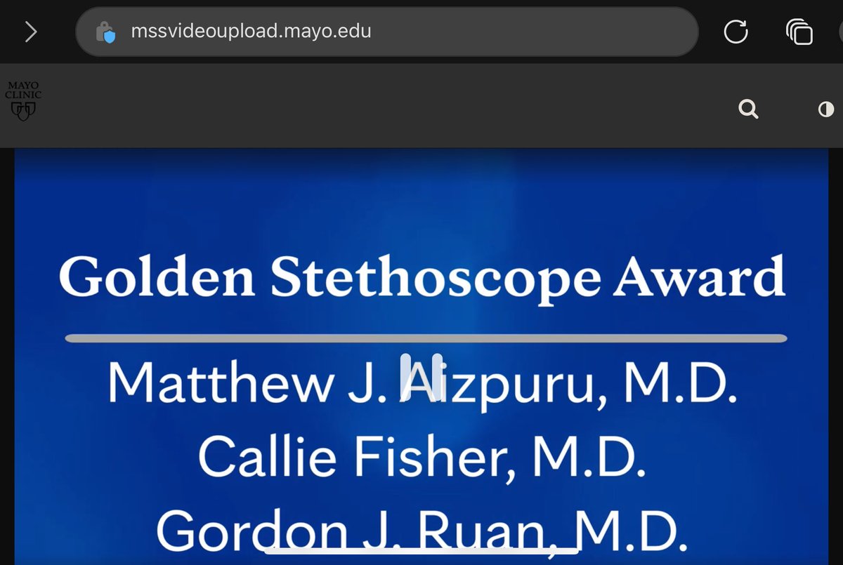 ⁦@MayoClinicSOM⁩ ⁦@MayoHemeOnc⁩ could not be prouder of our own Dr. Gordon Ruan Golden Stethoscope🩺🩺🩺🩺 Recipient for teaching excellence by our med school 👏👏#match2024