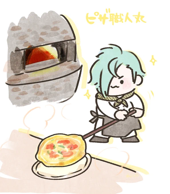 #TLを食いしん坊な刀剣男士でいっぱいにしよう膝丸はもはや食いしん坊すぎてピザ職人になった(?) 