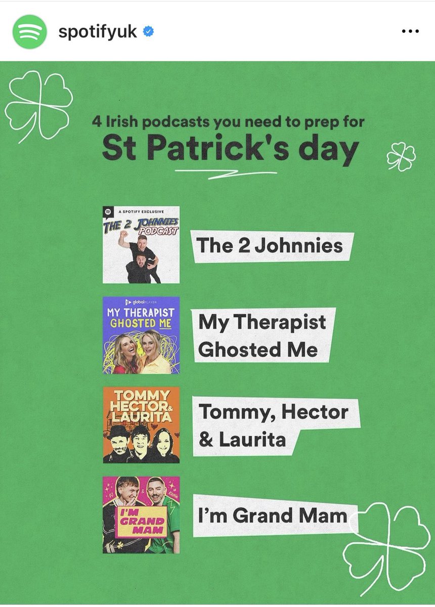 Nice one @SpotifyUk 🙏🏻🇮🇪☘️