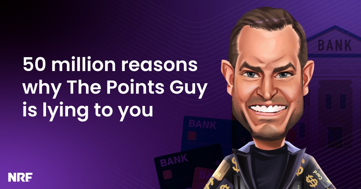 Point is ... The Points Guy is here to scare you. The cozy relationship between Wall Street and The Points Guy is supplementing The Points Guy’s influencer lifestyle at the cost of small businesses and consumers. bit.ly/49UMcib #CreditCardCompetitionAct.