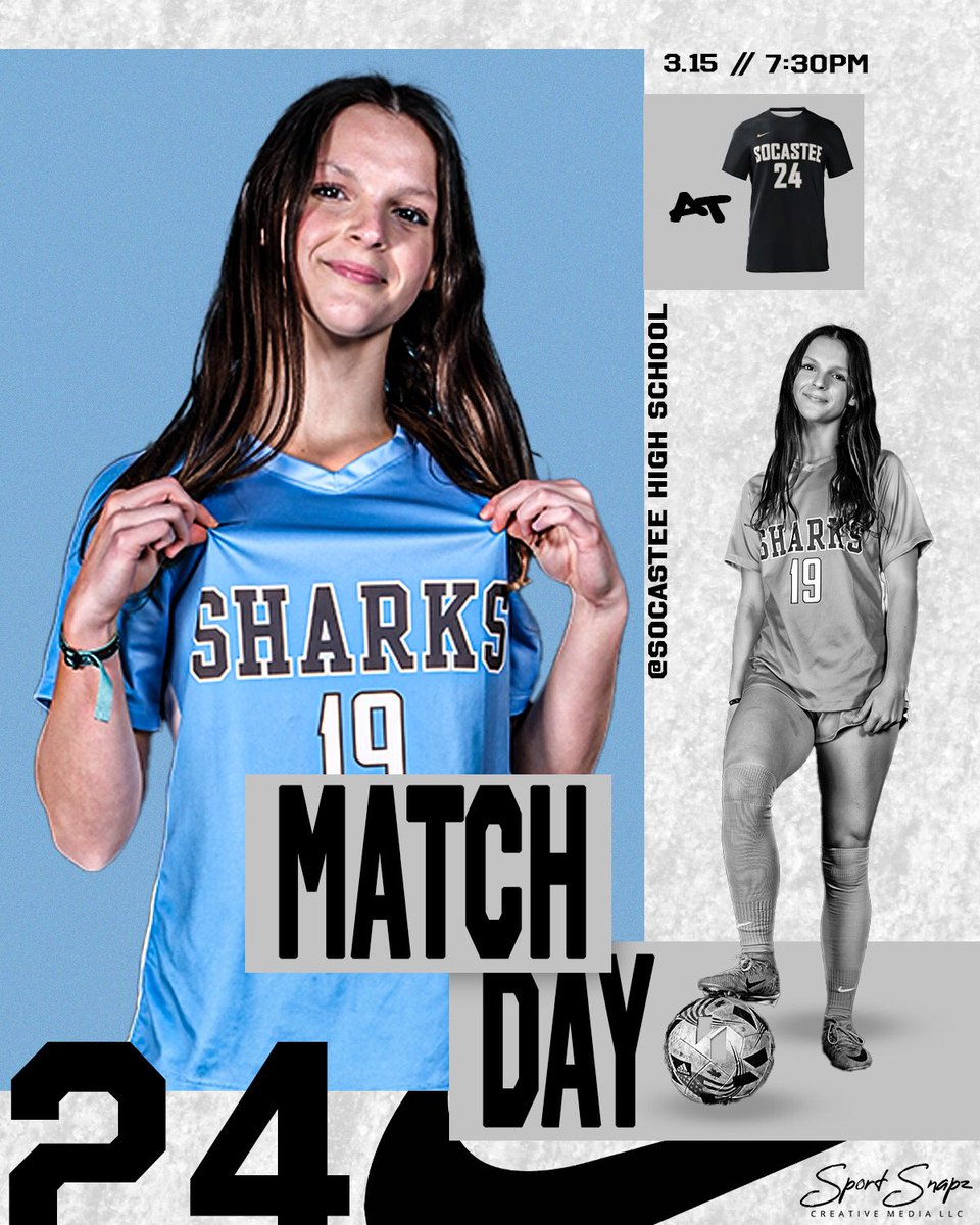 ⚽️Game Day⚽️

🆚 Socastee

⌚️ JV- 6:00  Varsity- 7:30

📍 Socastee

🦈 Let’s Go Sharks🦈

#FearTheFin #GameDay @St_James_Sharks