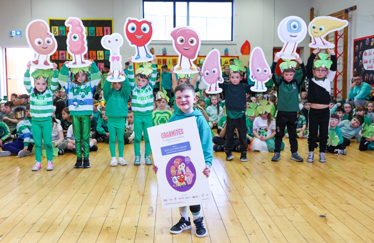 We launched our Irish language Primary school organ donation education resources today! Marking the end of Seachtain na Gaeilge 2024, and hosted by Bunscoil an tSléibhe Dhuibh & @Donate4Daithi😍 Download: organdonationni.info/school-resourc… or email organdonationni@hscni.net for a free pack.