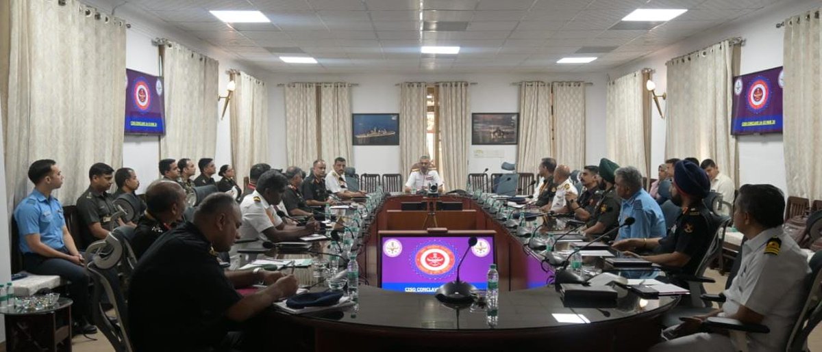 HQ_IDS_India's tweet photo. Chief Information Security Officers #CISO Conclave - 24 was conducted by Defence Cyber Agency #DCyA on 14-15 Mar 2024 for officers from tri-services of #IndianArmedForces under #HQ_IDS.
#CyberWarriors sharpened their skills to counter the emerging dynamic threat landscape. Incident Response procedures rehearsed through situation based Table Top Exercises conducted by Data Security Council of India #DSCI.
@DefenceMinIndia
@giridhararamane