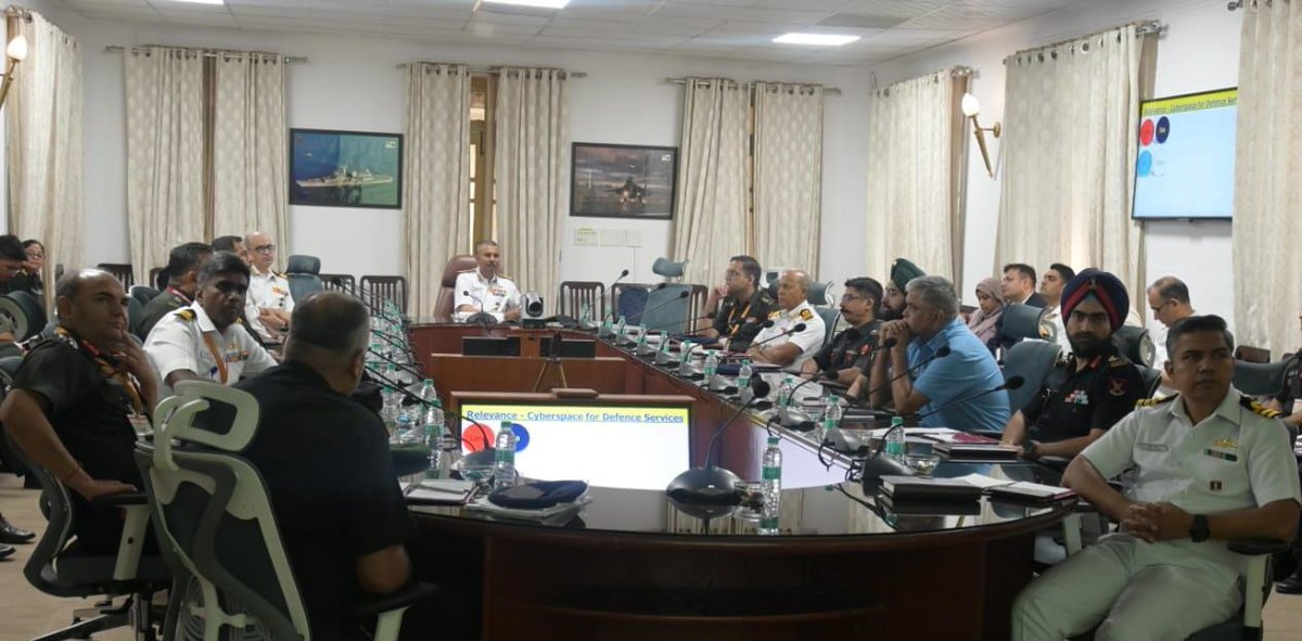 HQ_IDS_India's tweet photo. Chief Information Security Officers #CISO Conclave - 24 was conducted by Defence Cyber Agency #DCyA on 14-15 Mar 2024 for officers from tri-services of #IndianArmedForces under #HQ_IDS.
#CyberWarriors sharpened their skills to counter the emerging dynamic threat landscape. Incident Response procedures rehearsed through situation based Table Top Exercises conducted by Data Security Council of India #DSCI.
@DefenceMinIndia
@giridhararamane