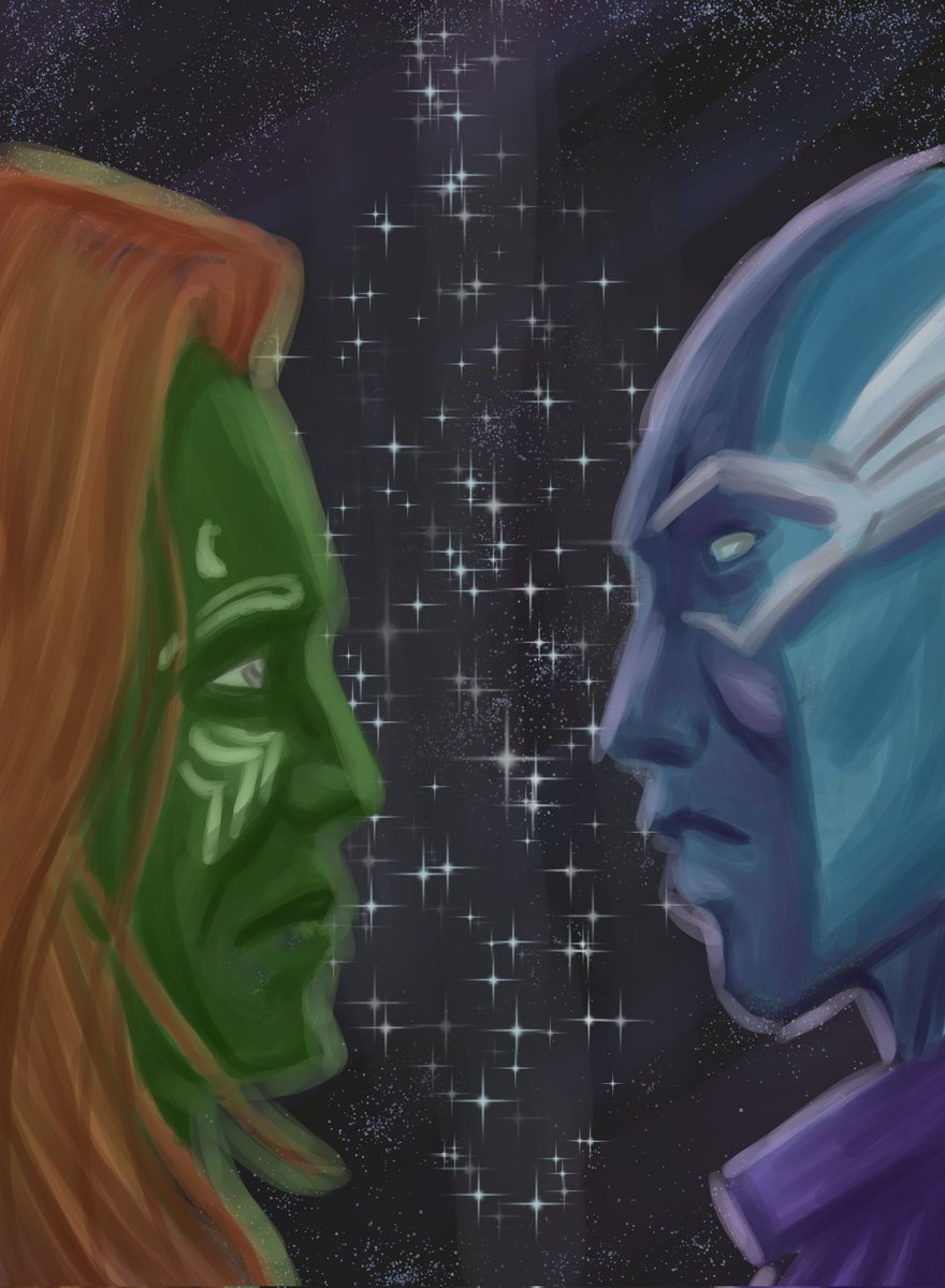 Gamora and Nebula. #marvel #gamora #nebula #jimstarlin #rogerstern #johnbuscema #fanart #digitalart #clipstudiopaint
