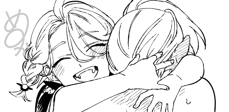 ぎゅむっとカキアオさん
この顔描きたかった～!!
良かったね闇ツバタ、君が呪いだと思った青春の恋は幸せになれそうだ 
