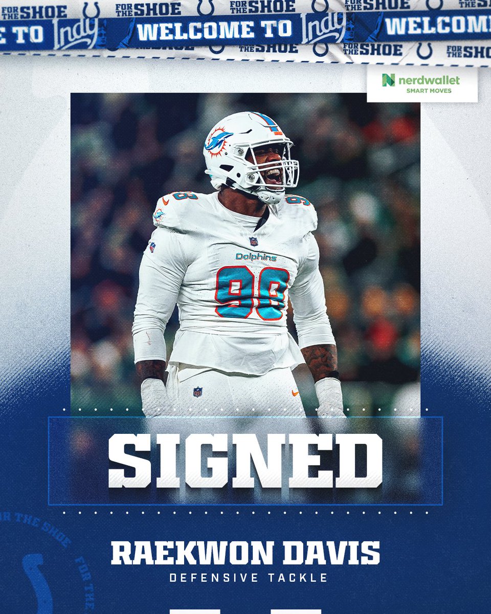 Beefing up the D-line. Welcome to Indy, @Raekwondavis_99!