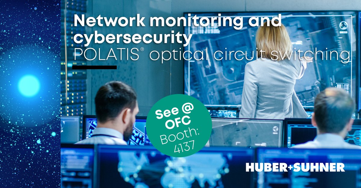 Visit us at #OFC24, booth 4137, to see how a #POLATIS optical circuit switch provides a cost-effective solution for #networkmonitoring and #cybersecurity. 

Learn more: bit.ly/3P5IwBG

#OFCnet #opticalcircuitswitching #opticalnetworking