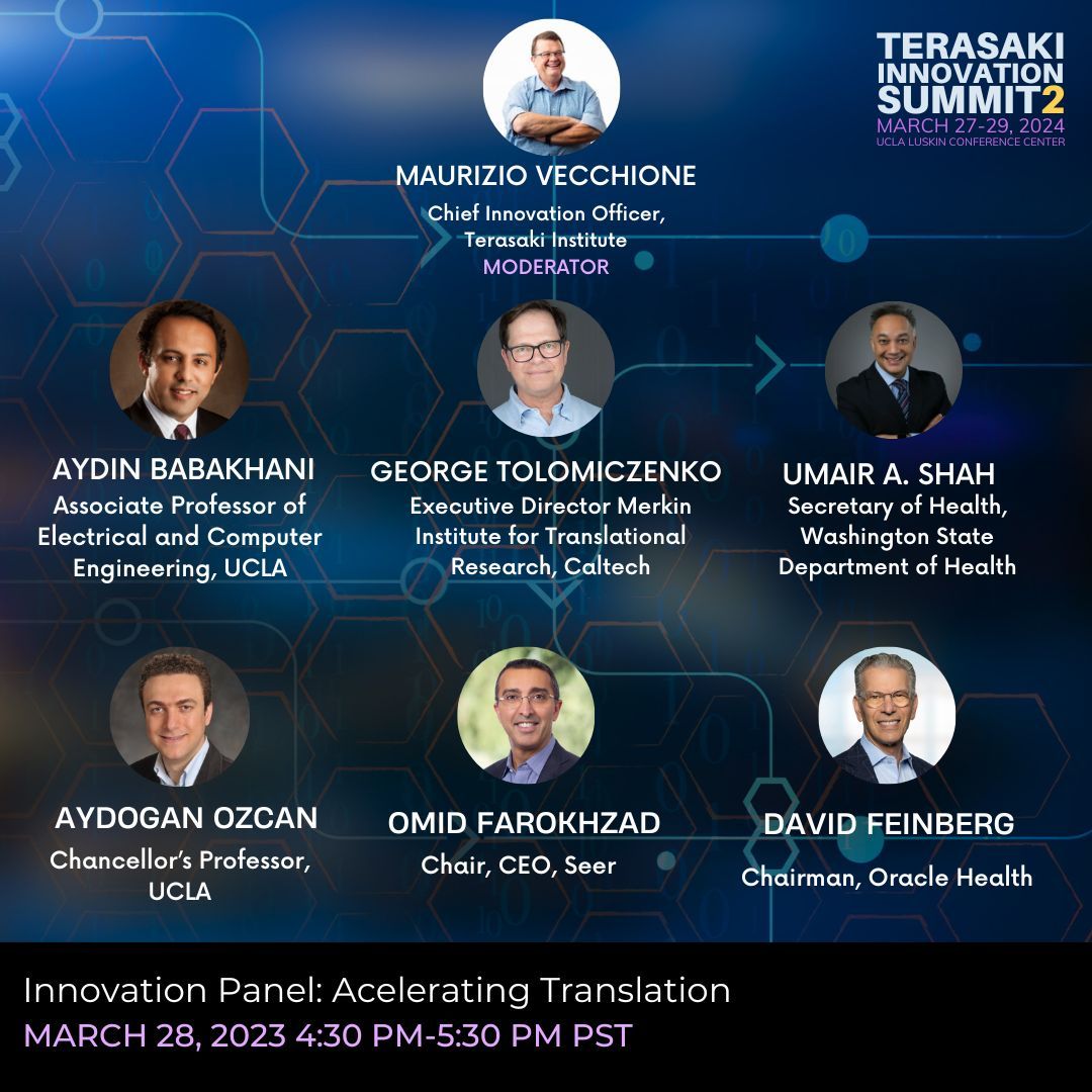 🚀 Join us on Day 2 of this year’s Terasaki Innovation Summit where we will be diving deep in our Innovation Panel discussing with key business leaders and experts the latest in Accelerating Translations! 🧬 Register Here! ⬇️⬇️ buff.ly/3SyiadP #TIS2024
