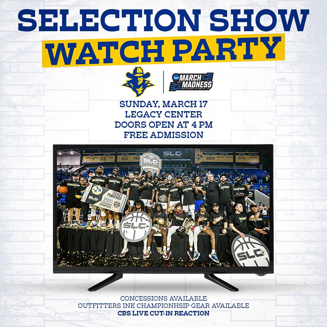 We’ve been marching towards March, now it’s time to Dance🕺🏼 Come join the Bayou Bandits for Selection Sunday at Legacy. The show continues🥷🏿🍿 #BayouBandits | #GeauxPokes