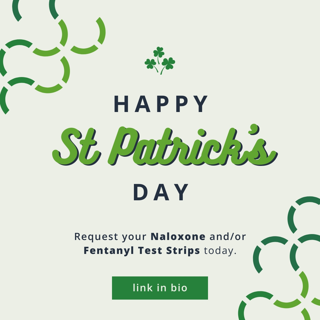 As we head into the weekend, let’s celebrate responsibly. Don't forget to carry #Naloxone and #FentanylTestStrips. If you need them outside of office hours, locate a NaloxBox near you: bit.ly/3R4BMp1 Wishing you a safe and happy St. Patrick's Day! 🍀