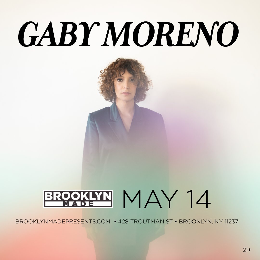 Tickets for Gaby Moreno on May 14 at Brooklyn Made are on sale now. Get your tickets: bit.ly/48PZOK5