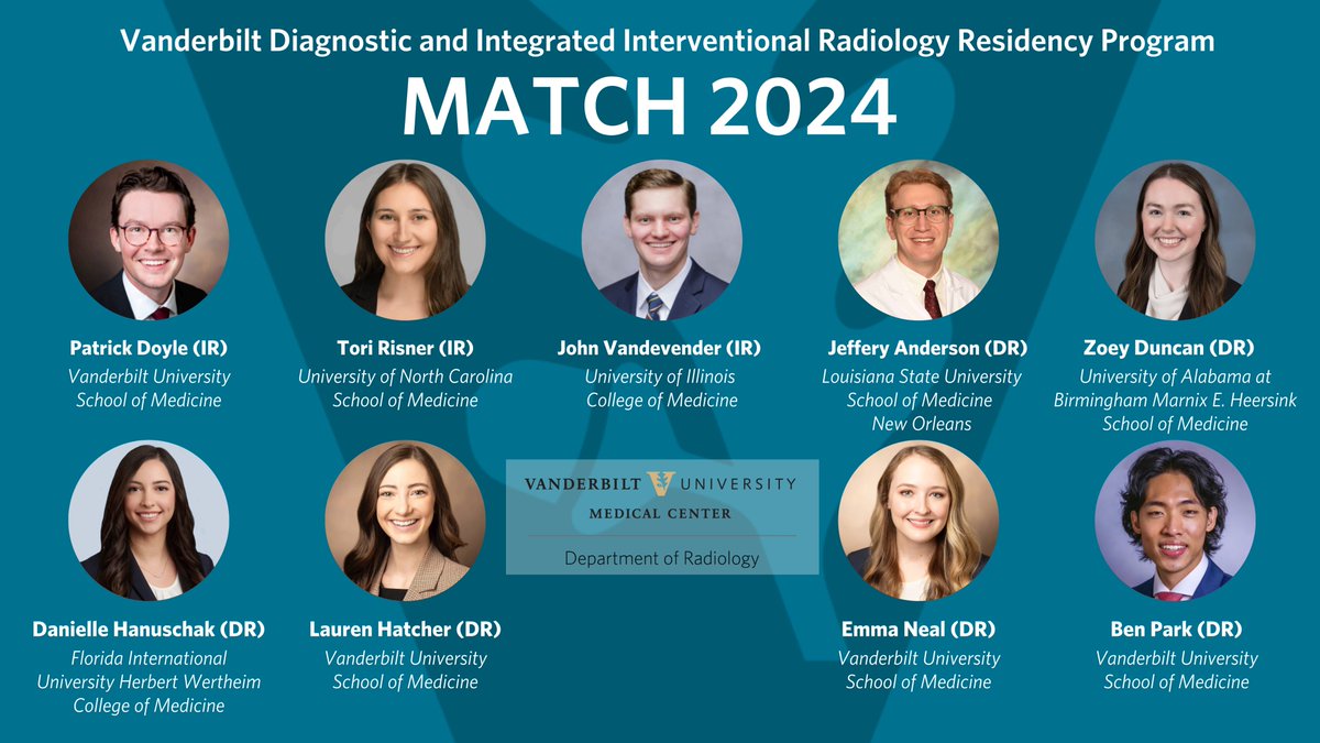 Today is the day — join us in welcoming our newest class of residents! #MATCH2024 We can't wait to for this group of #radres students to join our department and watch their careers unfold at @VUMChealth! #RadEd #radiology #futureradiologist #VUmatch23 @TheNRMP