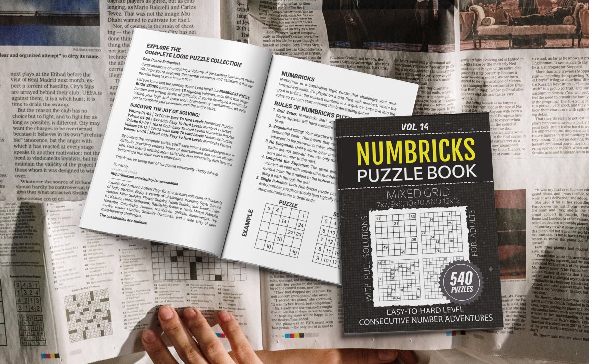 SuzannaTahlia's tweet photo. #Numbricks Puzzle Book For Adults: 540 Mixed Grid #Puzzles To Unleash Your #CriticalThinking Skills, Easy To Expert Challenges For #Logical Pastime, From 7x7 To 12x12 Grids, Solutions Included, Vol 14
https://t.co/ZAK421B5YP
#Numbrix #NumberSnake #Snakepit #puzzle #logicpuzzle https://t.co/Rcpitz7AVT