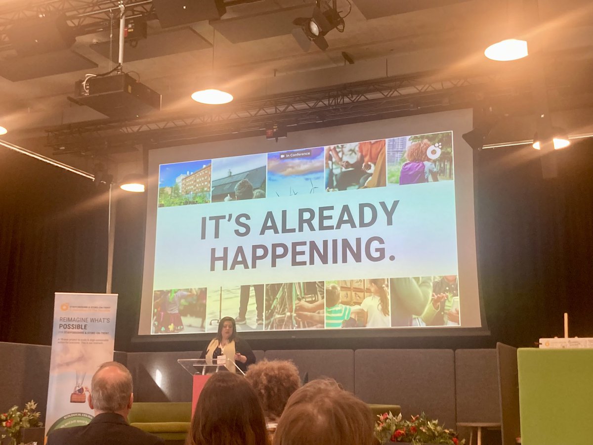 🎉 My favourite slide from #StaffsStokeCOP 🎉 There are so many great projects underway in Stoke-on-Trent and Staffordshire, driven by people who are committed to improving the world around them. We can all do our bit to make lives better where we are. And it’s already happening!