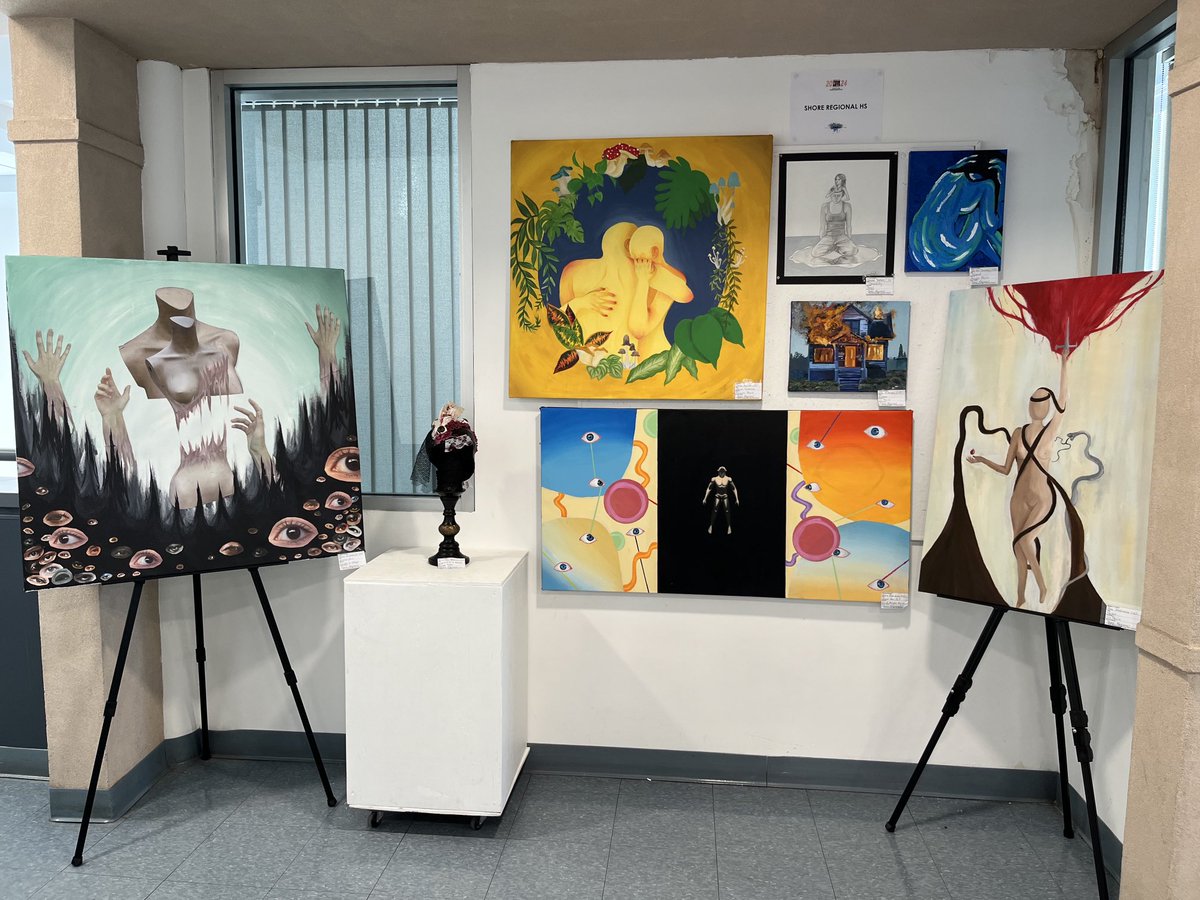 MrsLavinArt's tweet photo. Having a great day today at the Teen Arts Festival!  So proud of our display and congratulations to Mara Giardino, Olivia Masica &amp; Grace Preston for being selected for the Monmouth Arts Teen Arts Showcase! https://t.co/s3PrZRuon3