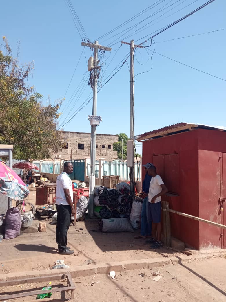permianhealth's tweet photo. Air sensor network expansion is ongoing today in The Gambia with successful installations in Soma, Lower River Region, and Farafenni in the North Bank Region. We are two installations away from achieving nationwide coverage with at least one sensor in every region in The Gambia. #AirQuality Sensing, #PermianHealthCleanAirInitiative.