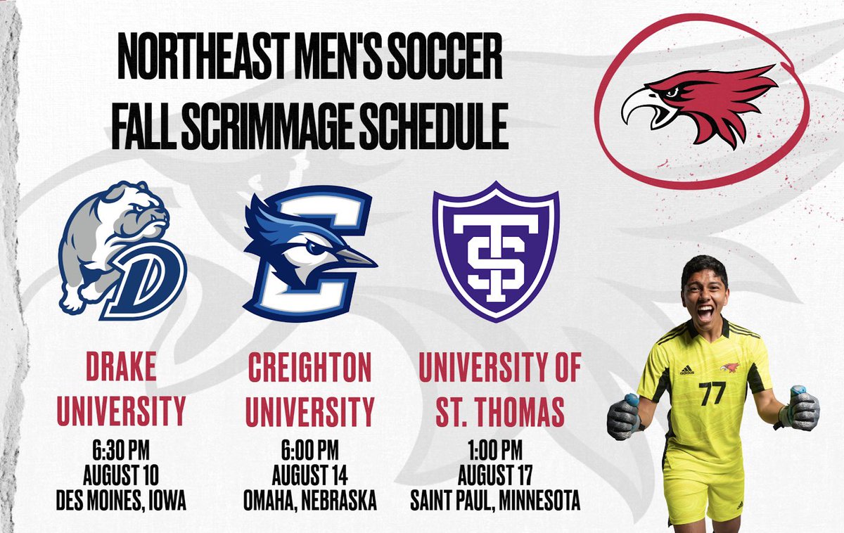 𝑭𝒂𝒄𝒊𝒏𝒈 𝑵𝑪𝑨𝑨 𝑫𝑰 𝑪𝒐𝒎𝒑𝒆𝒕𝒊𝒕𝒊𝒐𝒏 🙌

Our men’s soccer program has officially added three scrimmages against NCAA DI schools this fall, including an intrastate matchup with national power Creighton University! 👀

#GoHawks 🔴⚪️⚽️