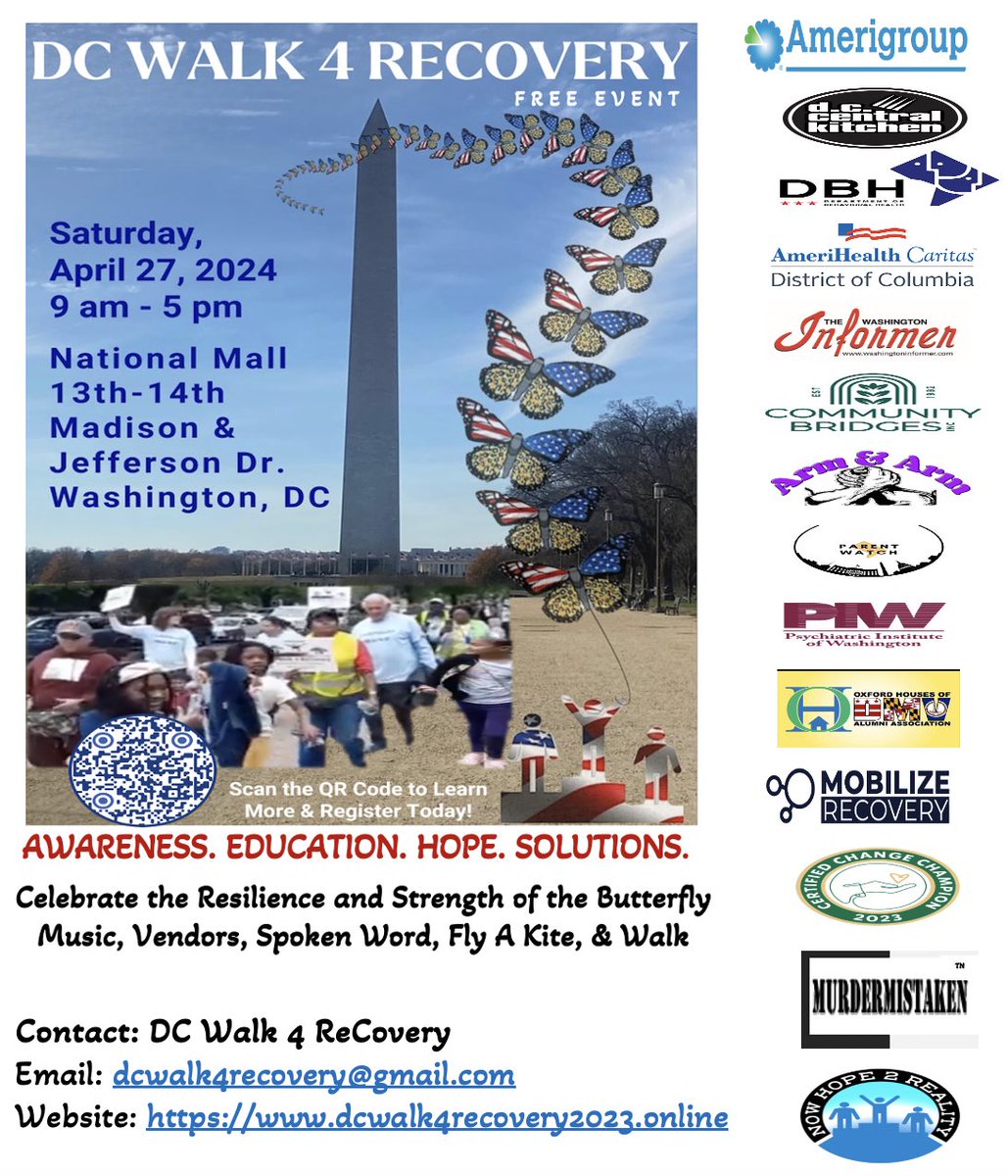 Mark your calendars for April 27! DC Walk4Recovery