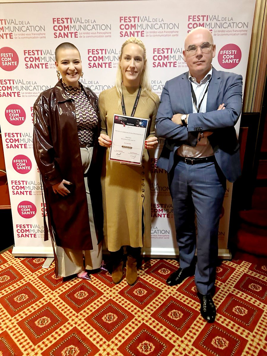 RCAFactory's tweet image. 🏆2 Prix au @FestiComSante 🙌 Prix bronze pour notre event #InfluenceForHealth💪 Prix Argent dans la catégorie communication pour une association de patients avec @sanofi 🥳 #festicomsanté #comsanté #communicationsanté Merci aux jurys, à nos clients &amp;amp; partenaires et aux équipes🙏