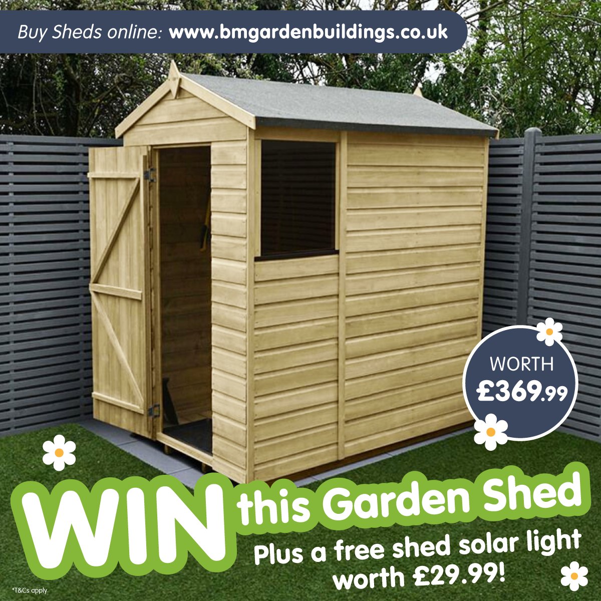 bmstores's tweet image. 🌞 #COMPETITION TIME 🌞

We're giving  ONE lucky winner a chance to #WIN a garden shed worth £369.99! You can browse our garden buildings PLUS buy online here; bmgardenbuildings.co.uk

For a chance to #WIN, simply

1) FOLLOW
2) RT
3) COMMENT #BMShed

Competition ends 9am 22/3/24