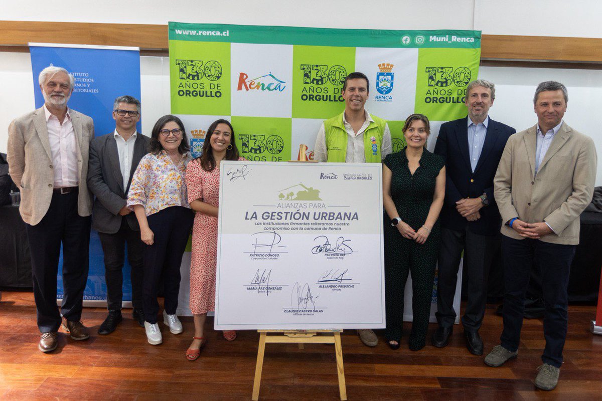 Con el <a href="/IEU_T/">Instituto de Estudios Urbanos y Territoriales UC</a>, la Subsec <a href="/gabyelguetap/">Gabriela Elgueta</a>,  <a href="/CCiudades/">Corporación Ciudades</a>, <a href="/PaisDesarrollo/">DesarrolloPais</a>, <a href="/deficitcero/">Déficit Cero</a> y Almado, reafirmamos nuestra alianza y compromiso por un futuro con más desarrollo urbano y servicios para nuestra comuna en el seminario Gestión Urbana desde el Gobierno Local: El caso #Renca💪