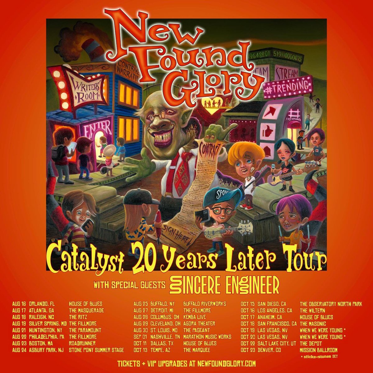 eeee! @newfoundglory my first favorite band and Catalyst was the first cd i bought myself as a kid lol so wild and incredibly honored we get to be a part of the 20th anniversary tour!! gonna be so much fun. 😭 tickets are on sale now!! go grab em!! can’t wait to see y’all!! 💕