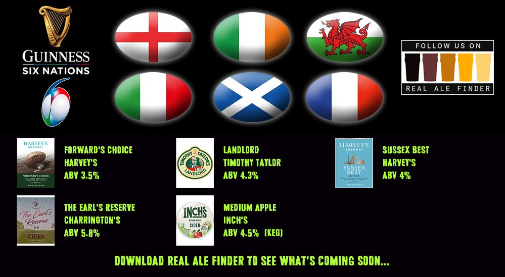 Saturday is final of #6nations #rugby #sixnations

Italy v Wales 2.15pm / Scotland v Ireland 4.45pm / England v France 8pm

Beers on as shown, plus @BlackSheepBeer Best Bitter 3.8% waiting in the side lines! 

#realales #twrealale #twcaskale #RealAleFinder