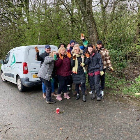 #NorthBlackpoolPondTrail This week we have had two great teams out from @DWP, lots of work completed, old fence removed, deadhedge built, trees planted, litter collected and lots more... oh yes we all had fun too! @GroundworkCLM @juliejonescllr @BpoolCouncil