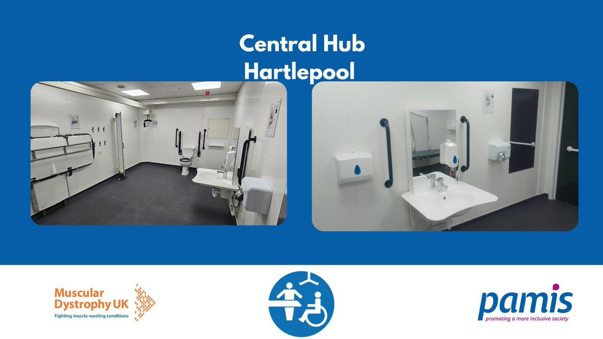 A new registration, live on the official Changing Places Toilets map - Central Hub: buff.ly/3TjtfhS Great work, Hartlepool Borough Council! This CPT has been installed thanks to funding from the Department for Levelling Up, Housing and Communities programme