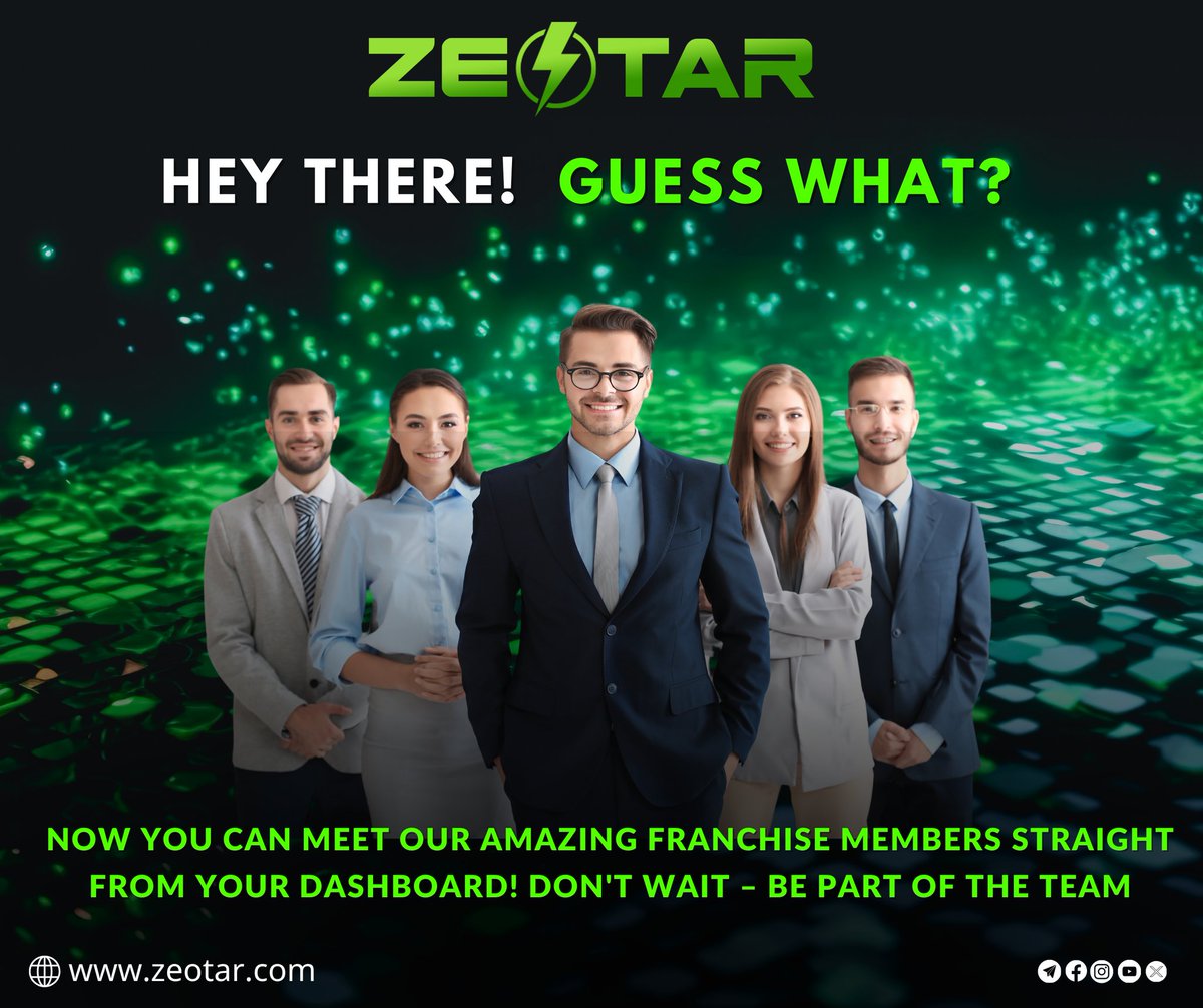 Hey there! 🌟 Guess what? Now you can meet our amazing franchise members straight from your dashboard! Check 'Zeo Membership' Option Now ✅✅

Don't wait – be part of the team! 💼 

#MeetOurFranchisees #JoinTheSuccess #zeotar
