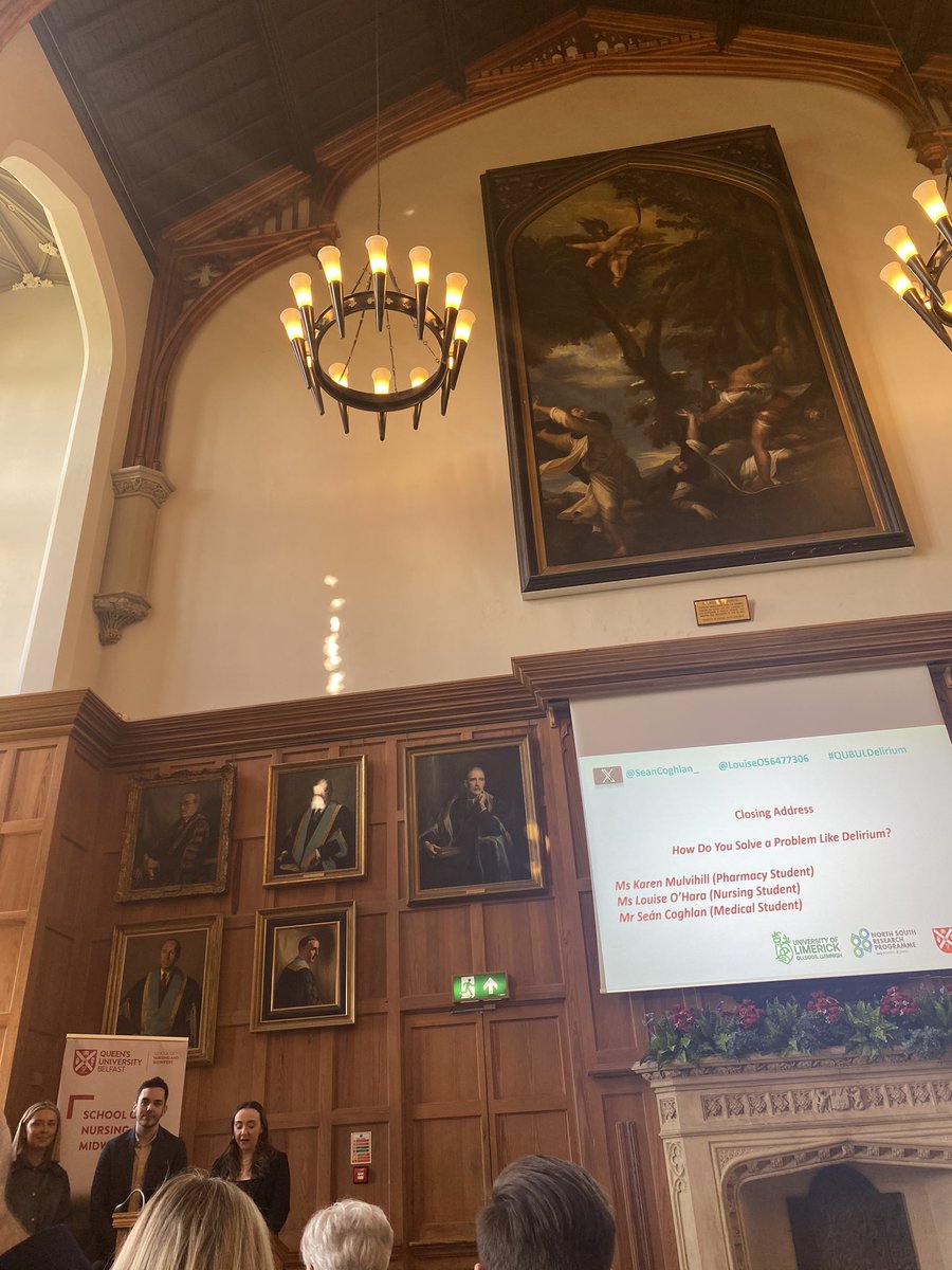 What an incredible day at How do you solve a problem like #Delirium? An #AllIreland Conference⭐️ Amazing to hear from all the speakers and of course the students about #CoDesign of an #MDT #Digital #Delirium #Education #Eresource📚 #QUBULDelirium🧠 @QUBSONM @NursingMid_UL