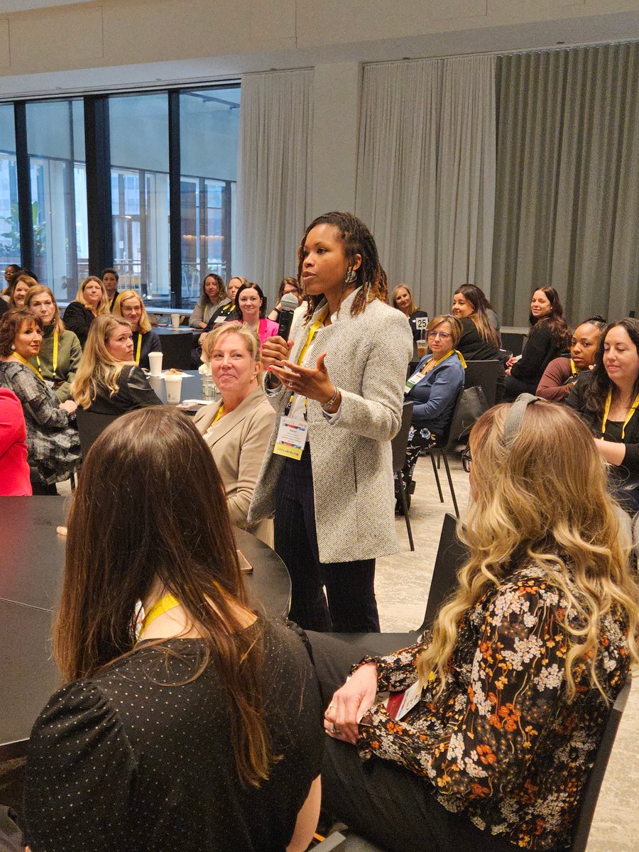 We just finished up the World Cafe Exchange at the #WomensExecutiveForum and WOW! Thought provoking questions, engaging discussions, &amp; inspiration! To all the attendees...share one memorable quote or takeaway from the session with those not in the room! #WeAreForum #EmpoweredAF