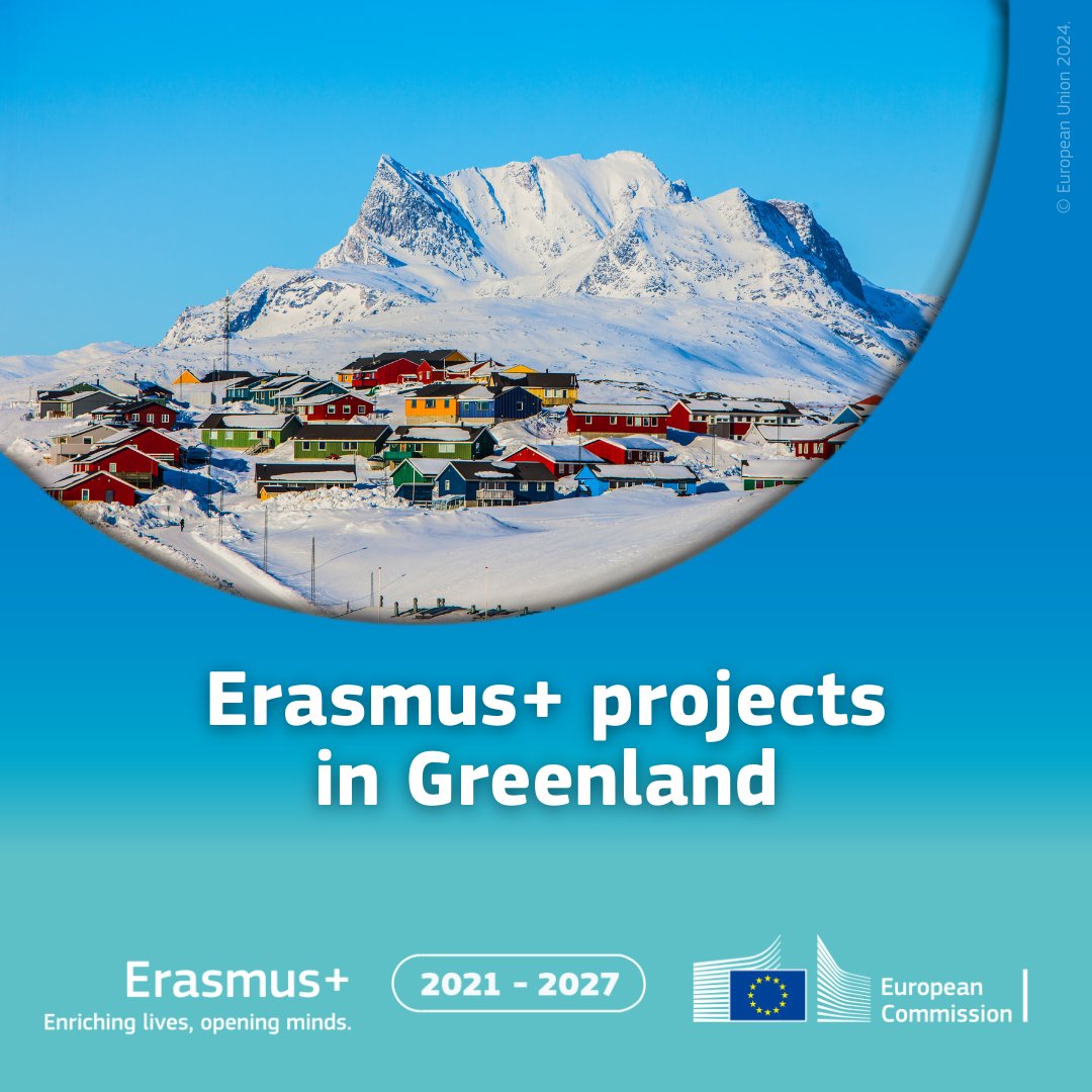 Today, President <a href="/vonderleyen/">Ursula von der Leyen</a> opens a <a href="/EU_Commission/">European Commission</a> office in Greenland!

We are proud that Erasmus+ is present there with projects promoting environmental protection, academic research and local debate.

We are looking forward to strenghtening our cooperation further!