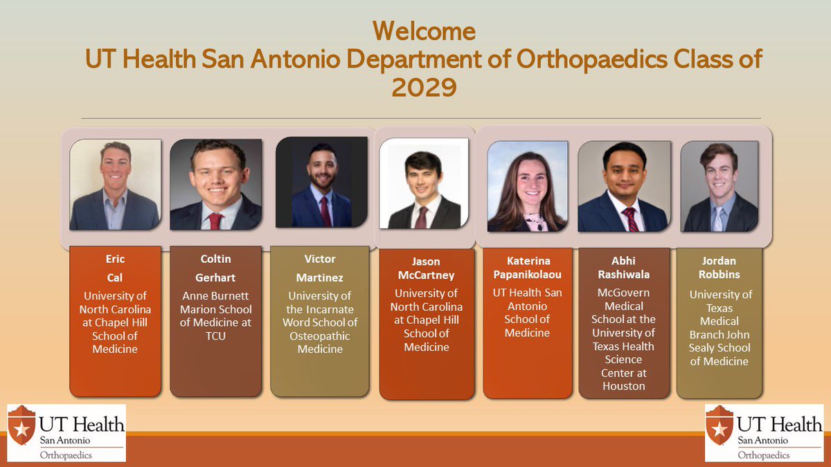 Super duper congratulations to an outstanding #ortho class on this #MATCHDAY - @Dr_RyanRose and I couldn’t be happier for these amazing students to come to @UTHealthSAOrtho !