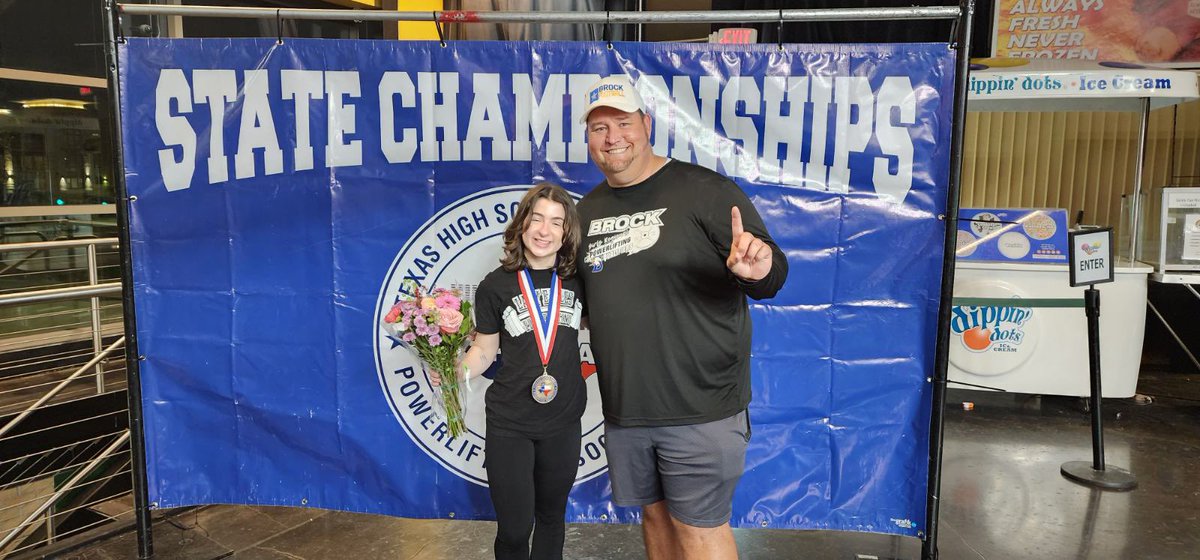 Brock High School now has its very first Powerlifting State Champion! Congratulations to Senior Lilly Patterson for winning the 97 pound weight class at the THSWPA State Championships! What a way to cap off an outstanding career! We are so proud of you!!