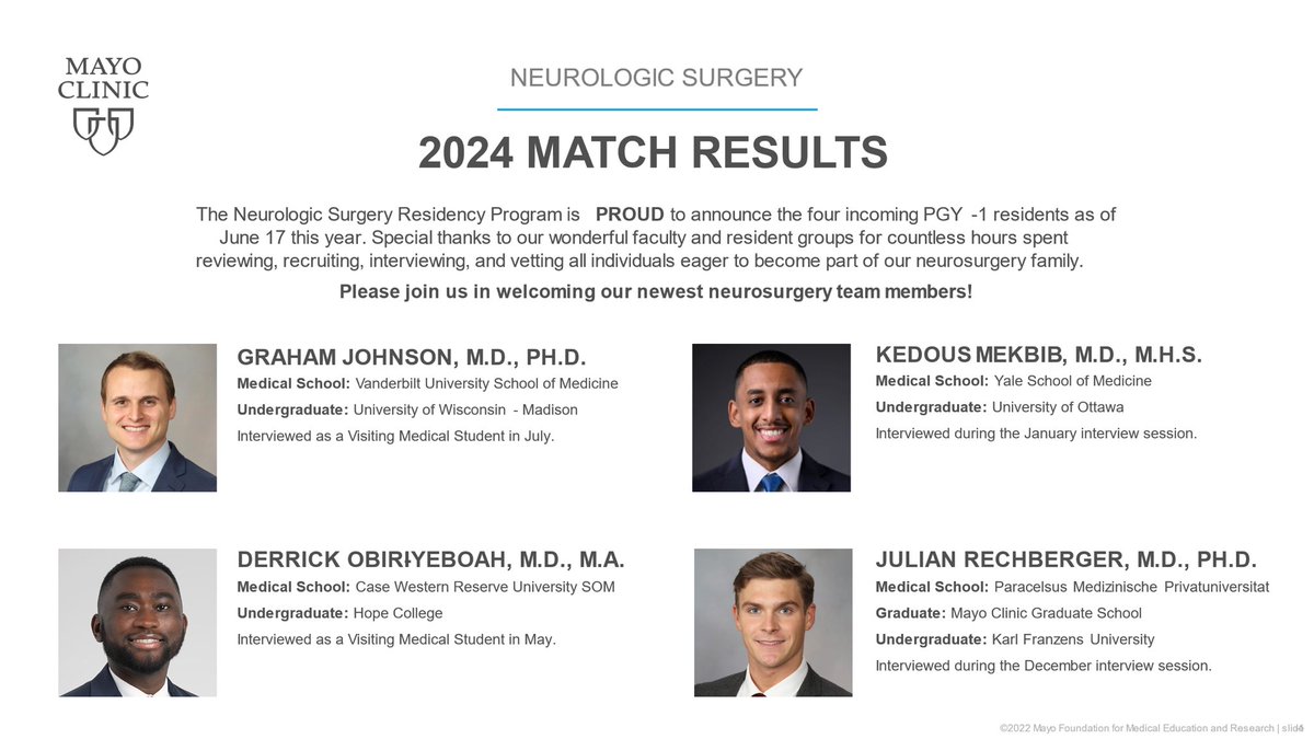 Robert Spinner, MD (@robspinnermd) on Twitter photo Congrats to our new residents! <a href="/MayoClinicNeuro/">Mayo Clinic Neuro</a> welcome. We are excited to train you. You are the stars of the future. Congrats to our new residents! <a href="/MayoClinicNeuro/">Mayo Clinic Neuro</a> welcome. We are excited to train you. You are the stars of the future.