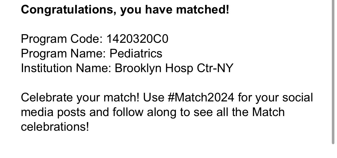 After 10+ years of a BS, medical school, MCAT, STEP exams, Anki cards, and a bazillion hours on YouTube and Zoom, I can proudly say I’m training at my top choice - Brooklyn I’m back  🎓👩‍⚕️ #sgumatch #pedsmatch2024 #futurefaap 🌟
