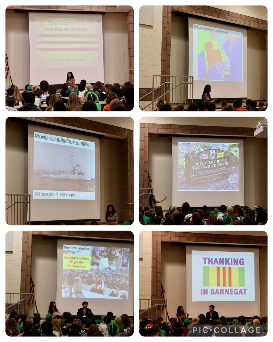 Thank you to Thy Cavagnaro, Founder of Thanking Vietnam Veterans in Barnegat, for speaking to the JTDS students about her journey to America from Vietnam. #barnegatinspires