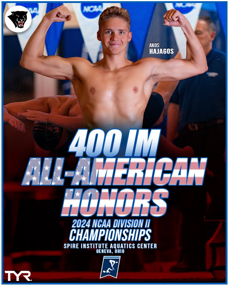 𝗔𝗹𝗹-𝗔𝗺𝗲𝗿𝗶𝗰𝗮𝗻 𝗛𝗼𝗻𝗼𝗿𝘀🇺🇸

With his 3rd place finish in the 400 IM B Final, Akos Hajagos earned All-American Honors on Day Three of the NCAA Championships

Hajagos becomes the sixth men’s swimmer to earn All-American Honors

#GoPanthers
