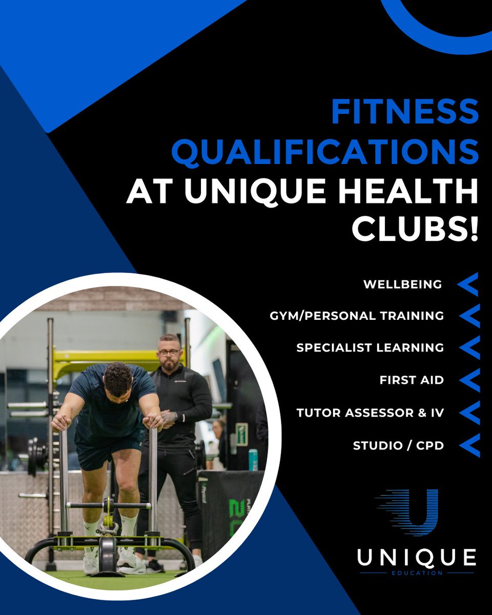 Head to our website below to view the courses that we offer and find out more about how we can support you 👇

☎️ 0191 9178230
🌐 loom.ly/bBcjFaw
📧 memberships@uniquehealthclubs.co.uk

#fitnessqualifications #becomeapt #becomeapersonaltrainer #gymmembership #gymprices