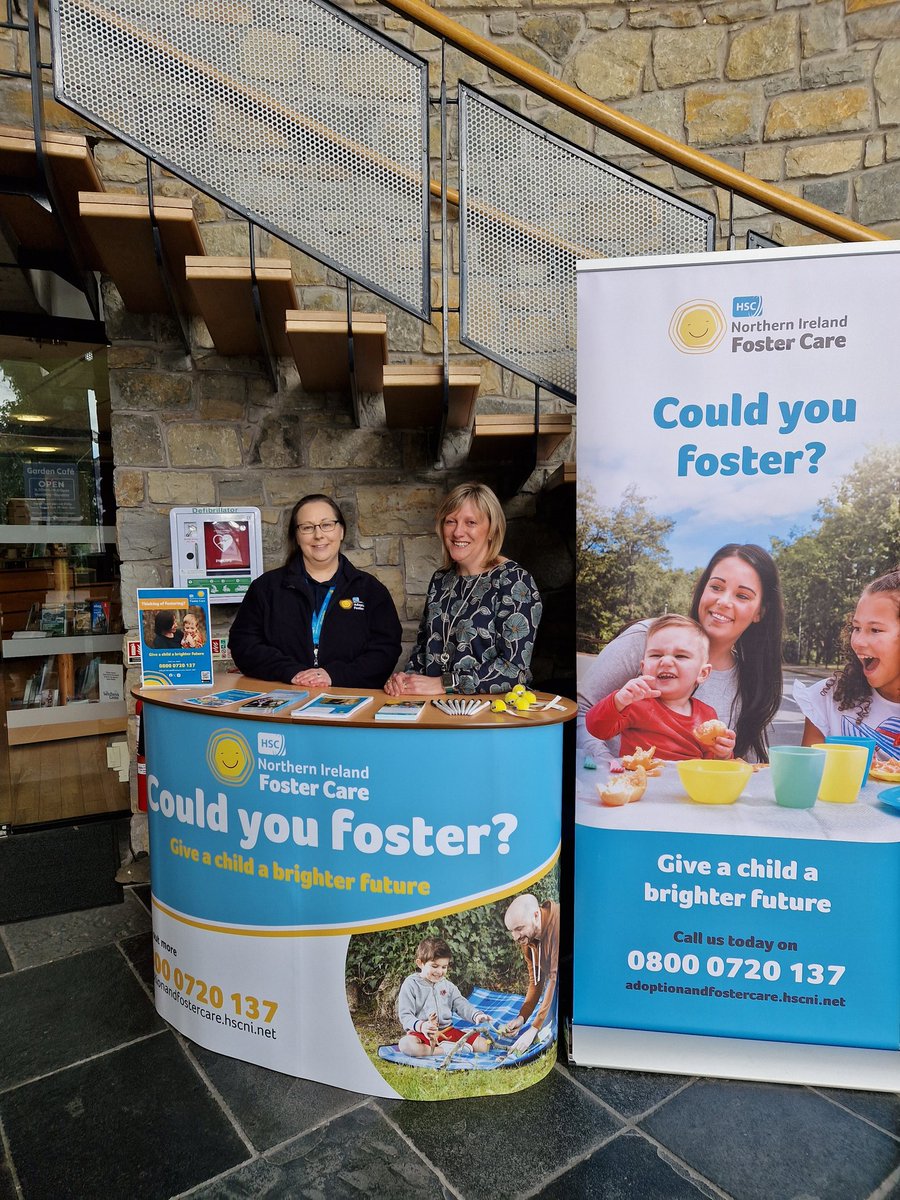 Ann and Tanya enjoyed meeting people at the St Patrick Visitor Centre to chat about #fostering today. #couldyoufoster