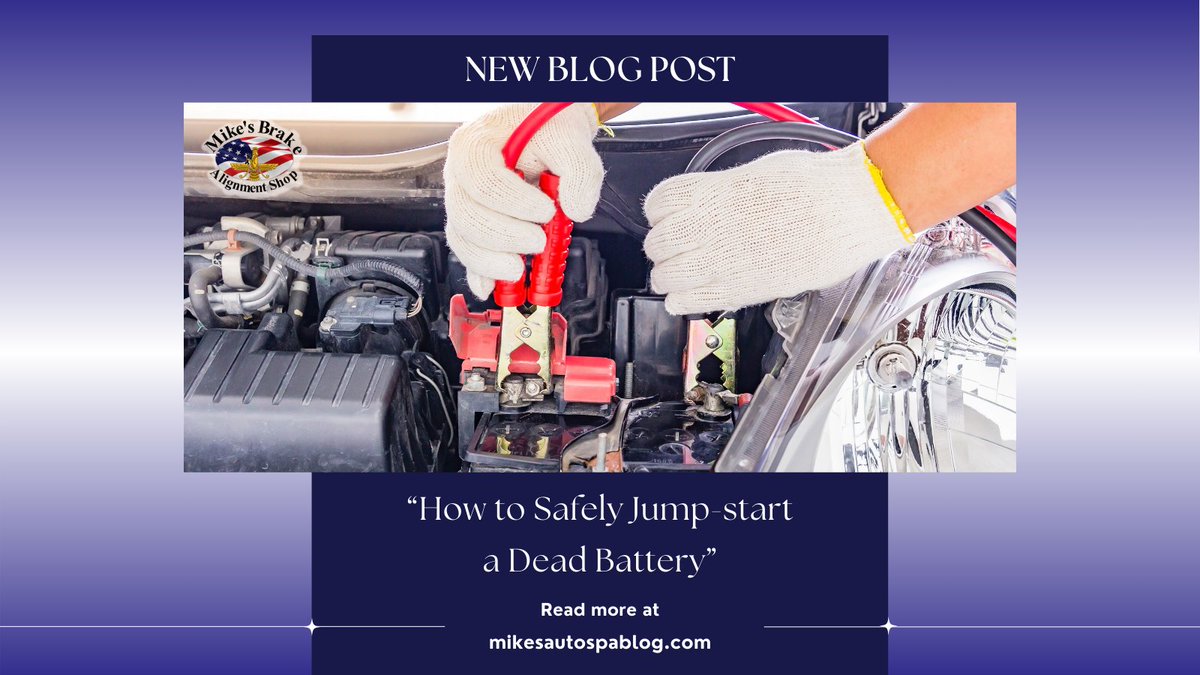 Learn the safe way to jump-start your vehicle's battery with our latest blog post. Read here: mikesautospablog.com/how-to-safely-… #autoservice #maintenance #carbattery