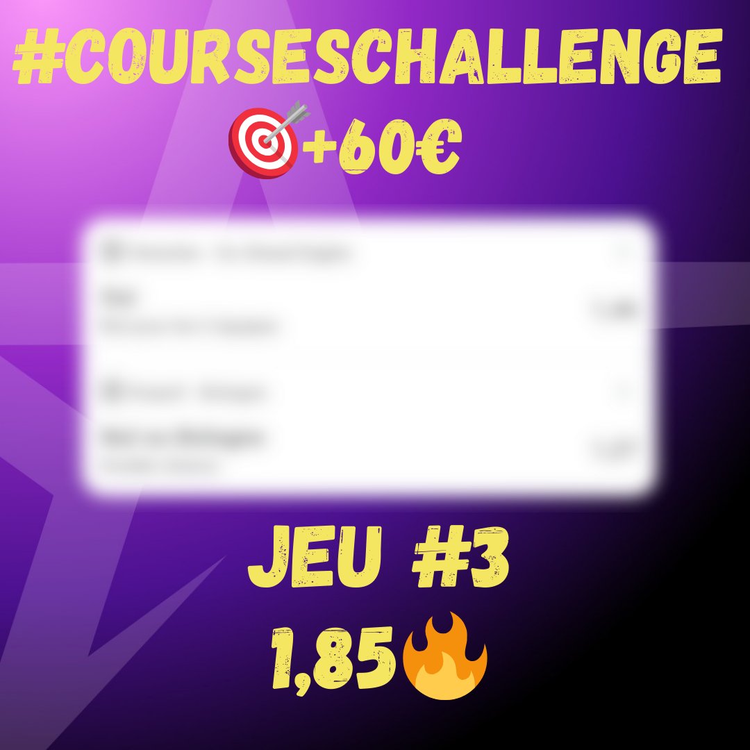 PronextApp's tweet photo. Tu es là pour le jeu #3 du #CoursesChallenge 🛒
Bankroll actuelle 199,20€
🎯 Bankroll 260€
🔥Jeu #3
Mise 10€ x 🇳🇱x 🇮🇹
⏩ 1,85💰....
10 RT♻️ + 25❤️ elle est à toi 🫵
#TeamParieur https://t.co/wWiGyCWnX8