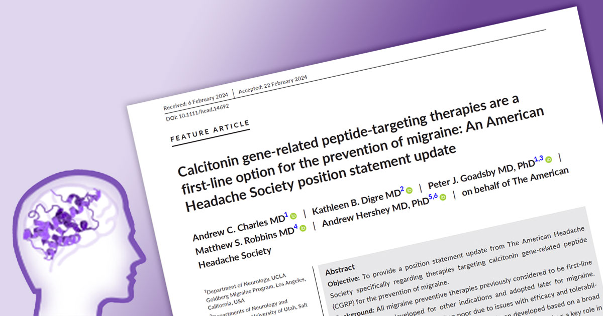 Do you prescribe anti-CGRP therapies as #firstline treatment for #migraine prevention? Newly updated American Headache Society guidance now recommends it. Find out more on #CGRP Forum &gt;&gt; cgrpforum.org/ahs-recommends…
#CGRPtherapies <a href="/CGRPForum/">CGRP Forum</a> <a href="/petergoadsby/">Peter Goadsby</a> <a href="/daviddodick/">David Dodick</a>